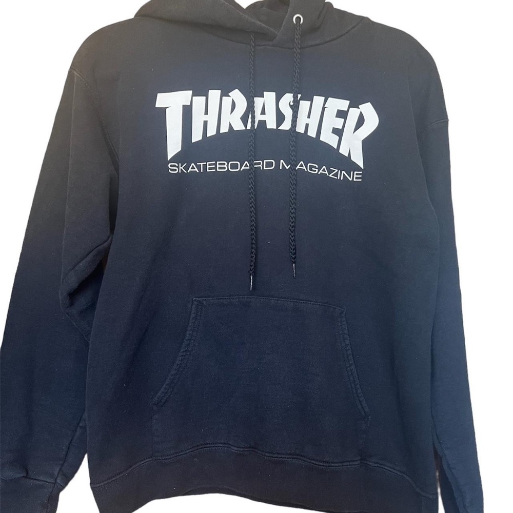 Black Thrasher logo hoodie